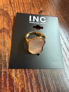 I.N.C. International Concepts Gold-Tone Mother-of-Pearl Statement Ring